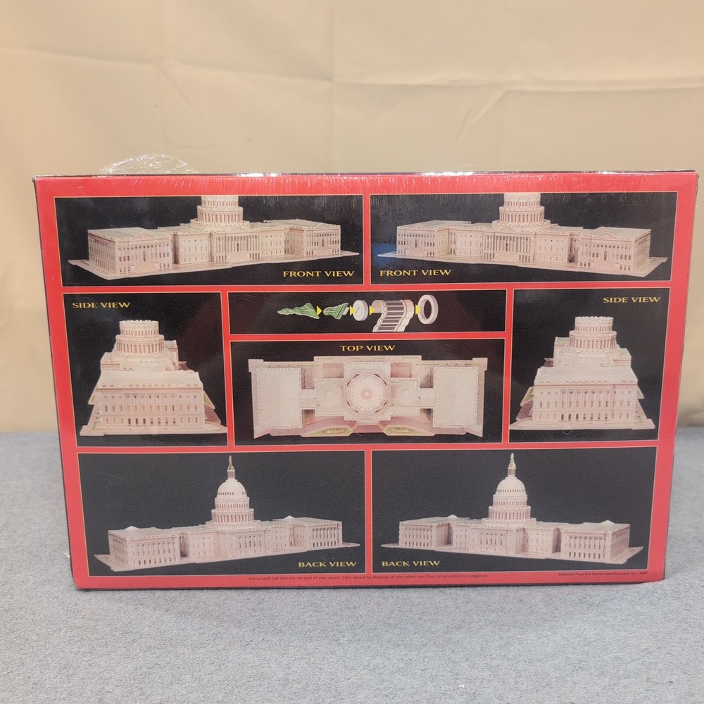 Milton Bradley Puzz3D US Capitol Building 718 Piece 3D Jigsaw Puzzle 4463 New - Picture 4 of 4